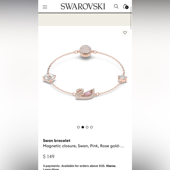 Swarovski Pink Swan Bracelet - Picture 3 of 5